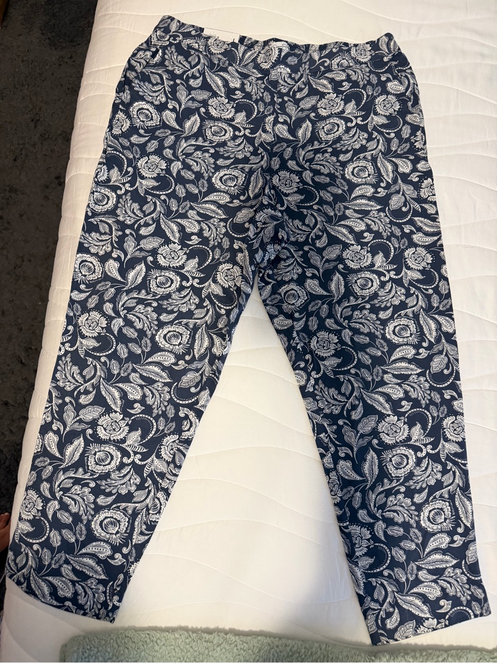 Jessica Simpson Navy and White Straight Leg Pants